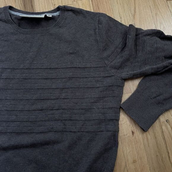 Naketano Men's Knit Pullover Sweater Striped Crew Neck Logo Cotton Size Medium - Picture 4 of 11